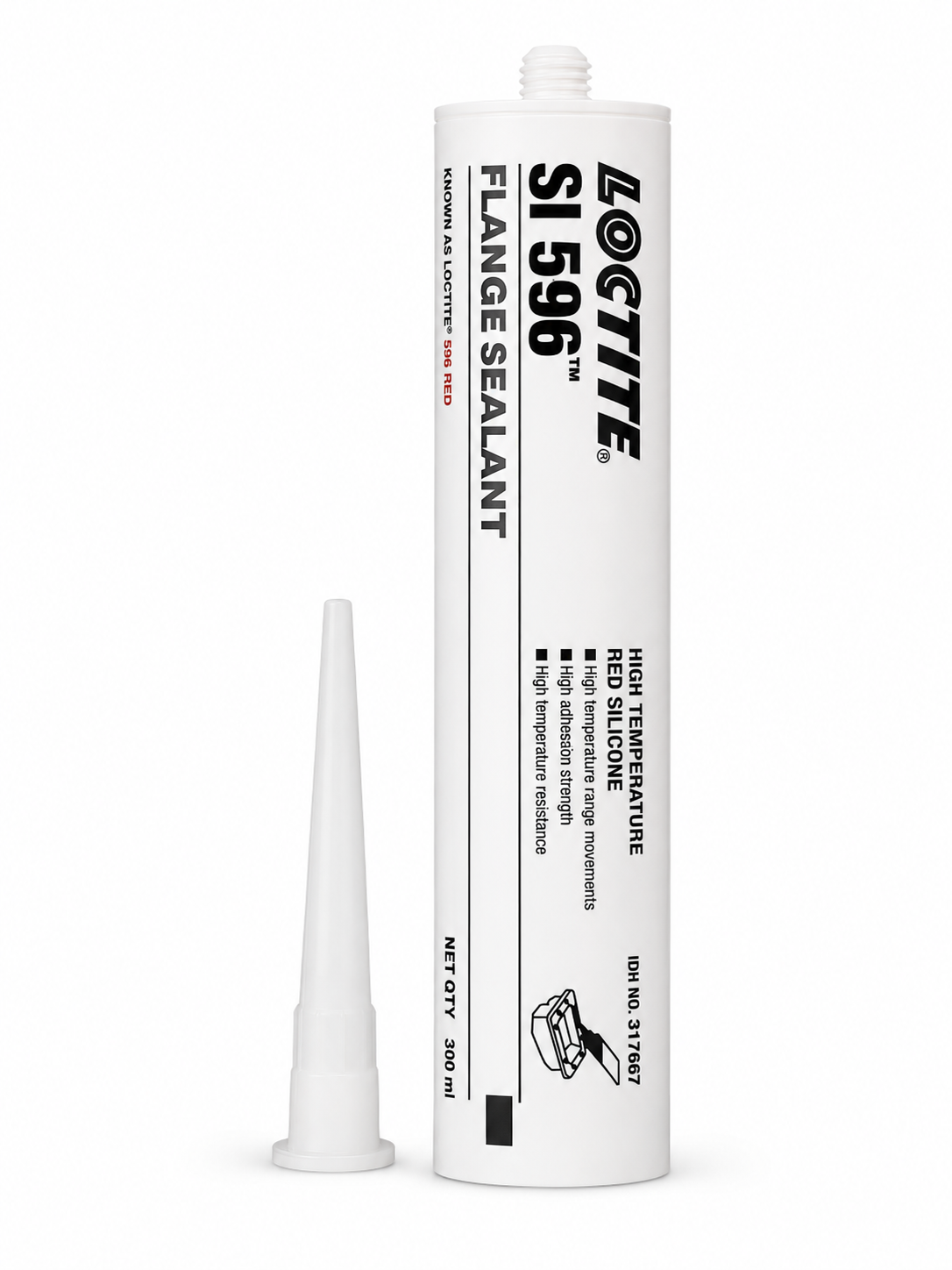 file_000000007b3c822fbce94ee15f26b346 LOCTITE SI 596 Red High Temp RTV Silicone Adhesive Sealant - 300 ml - Image 1