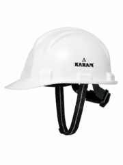 KARAM PN521 Safety Helmet for Men Construction Helmet | Ratchet Type Adjustment with Adjustable Chin Strap | White