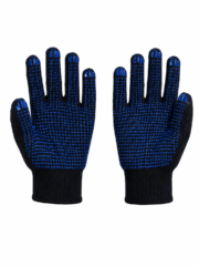 Cotton Knitted Dotted Gloves - Hand Protection, Highly Durable - MOQ 24 Pairs