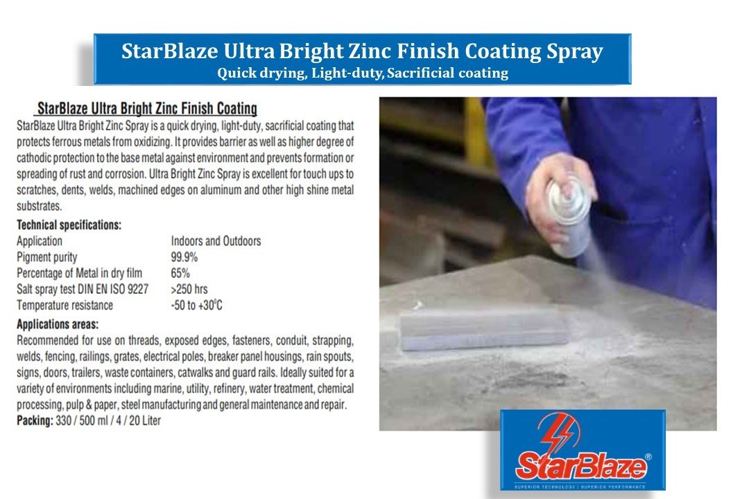 StarBlaze Ultra Bright Zinc Finish Spray – High-Purity Zinc Coating for Rust Protection – 500ml (Pack of 2) – Indoor & Outdoor Anti-Corrosion Spray - Image 4
